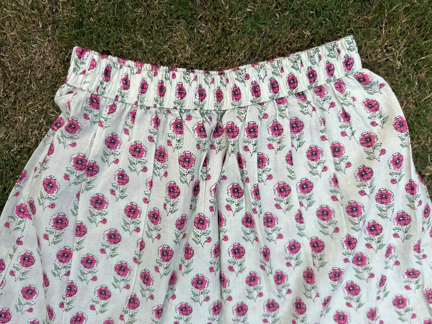 Pink Rose floral pure cotton lehenga with duppata -age group 6 months to 18 years
