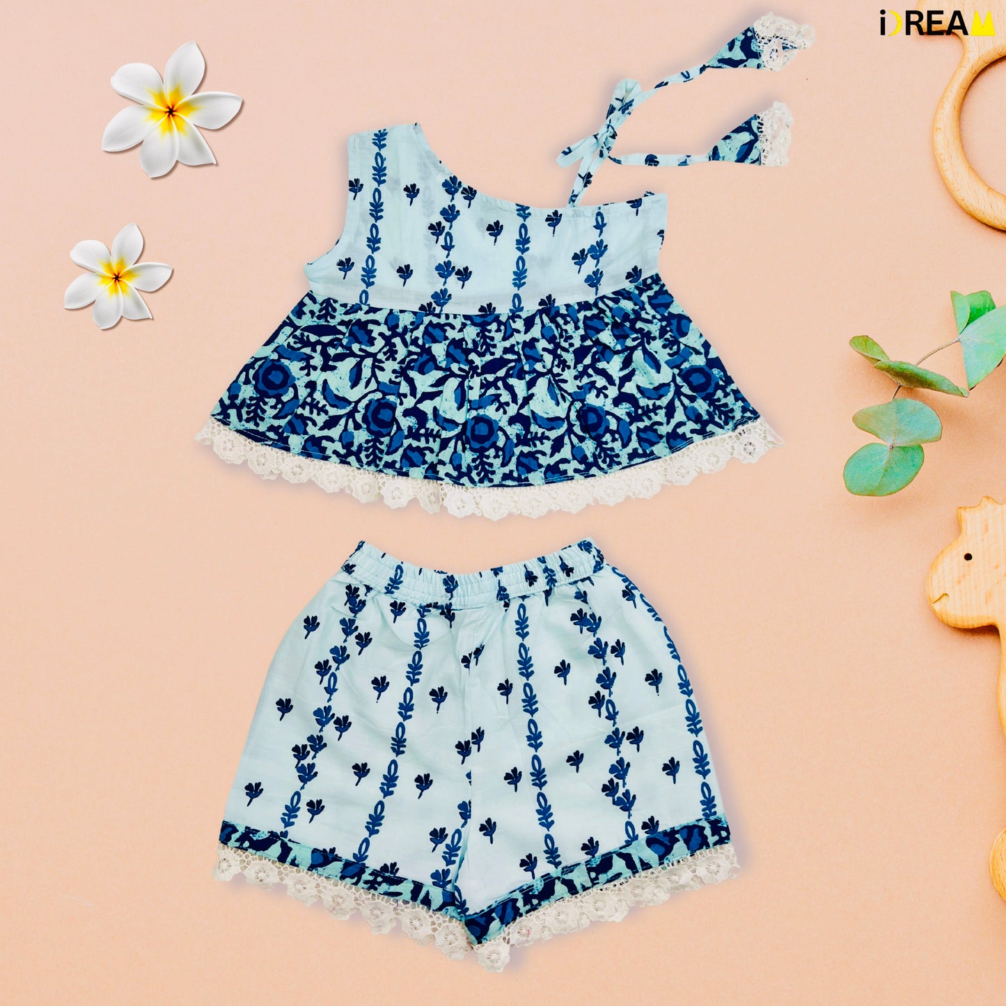 The Blue Summer Designer Top and Shorts