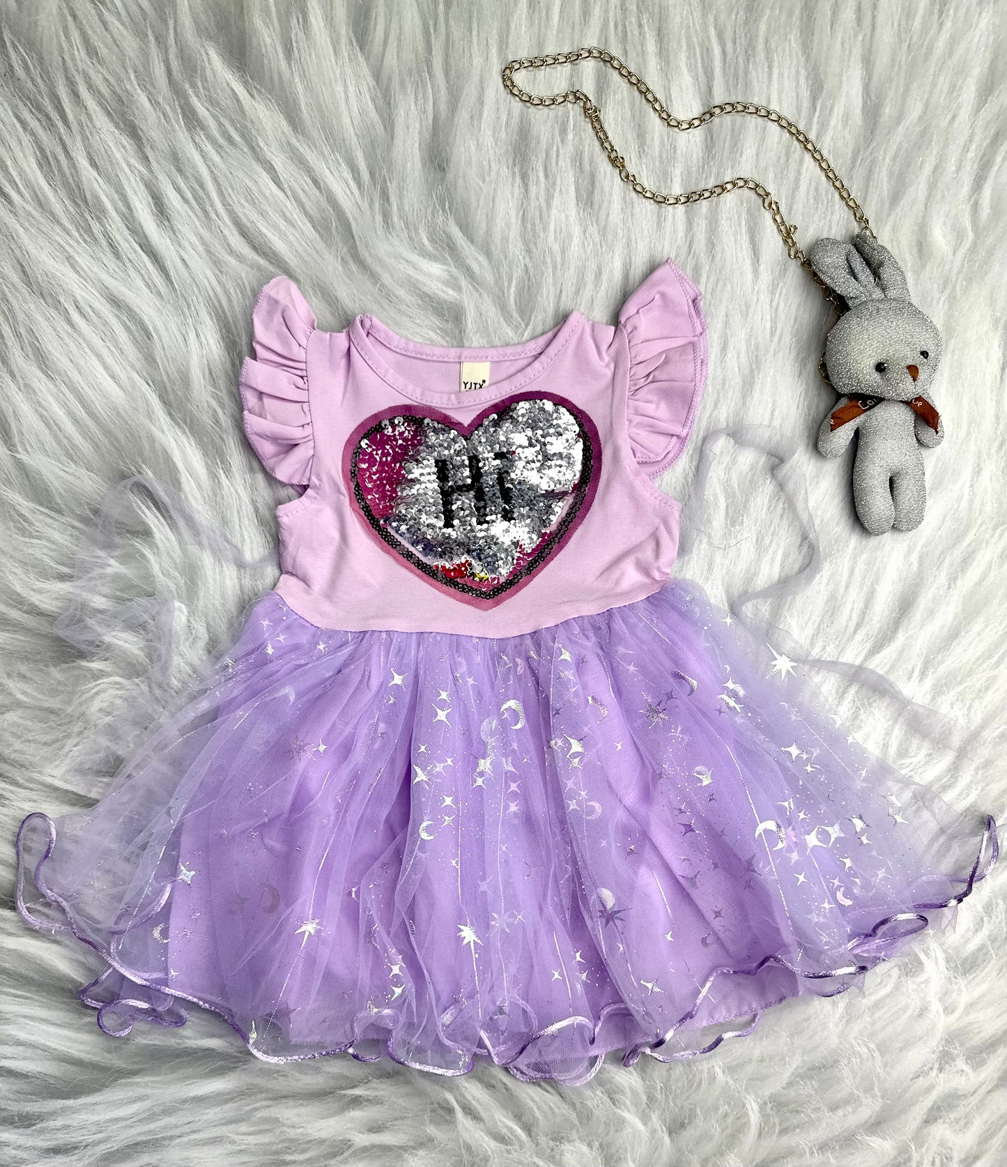 Purple dream frock dress for girls
