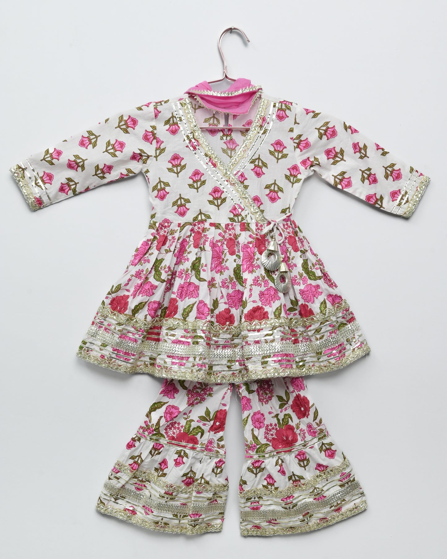 Rosey floral garara set with duppata