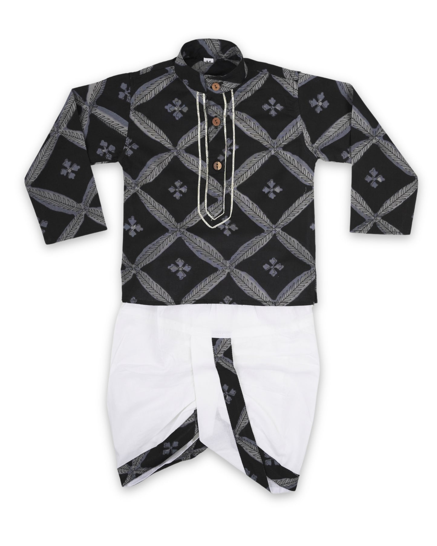 Darkest Blue pure cotton kurta and dhoti