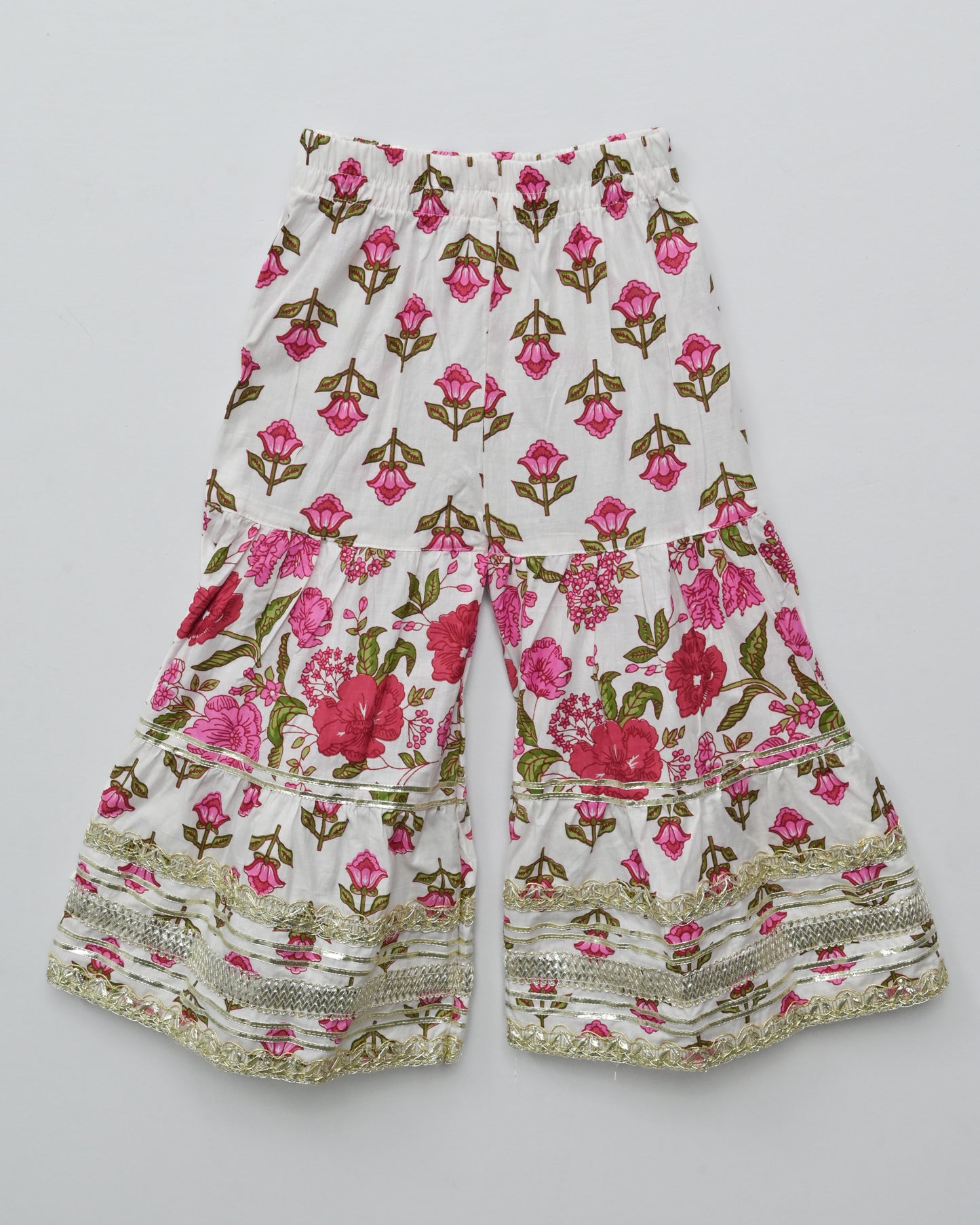 Rosey floral garara set with duppata