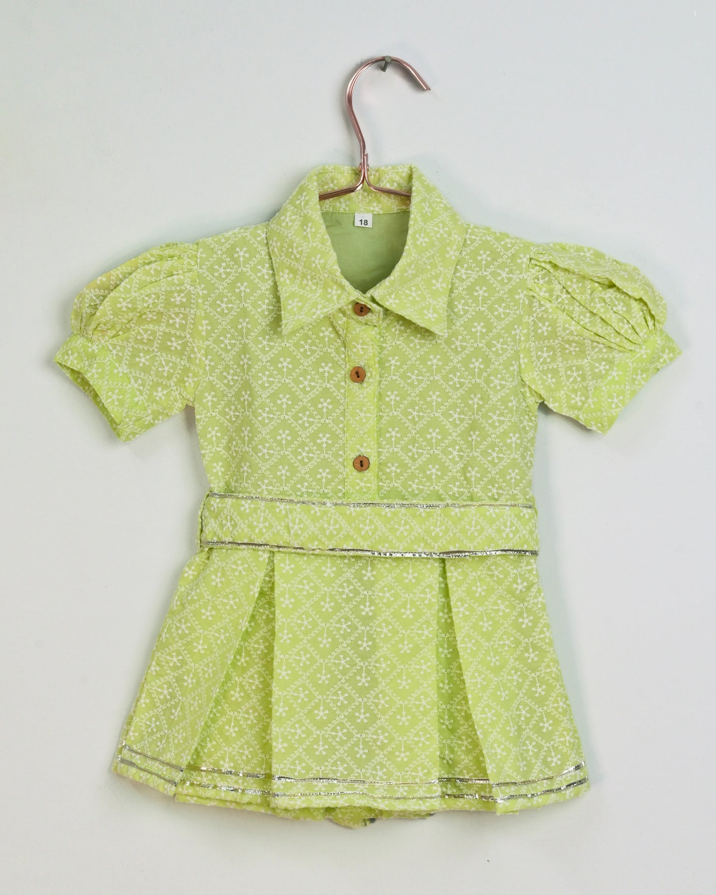 Elaichi Chikankari coord set for girls