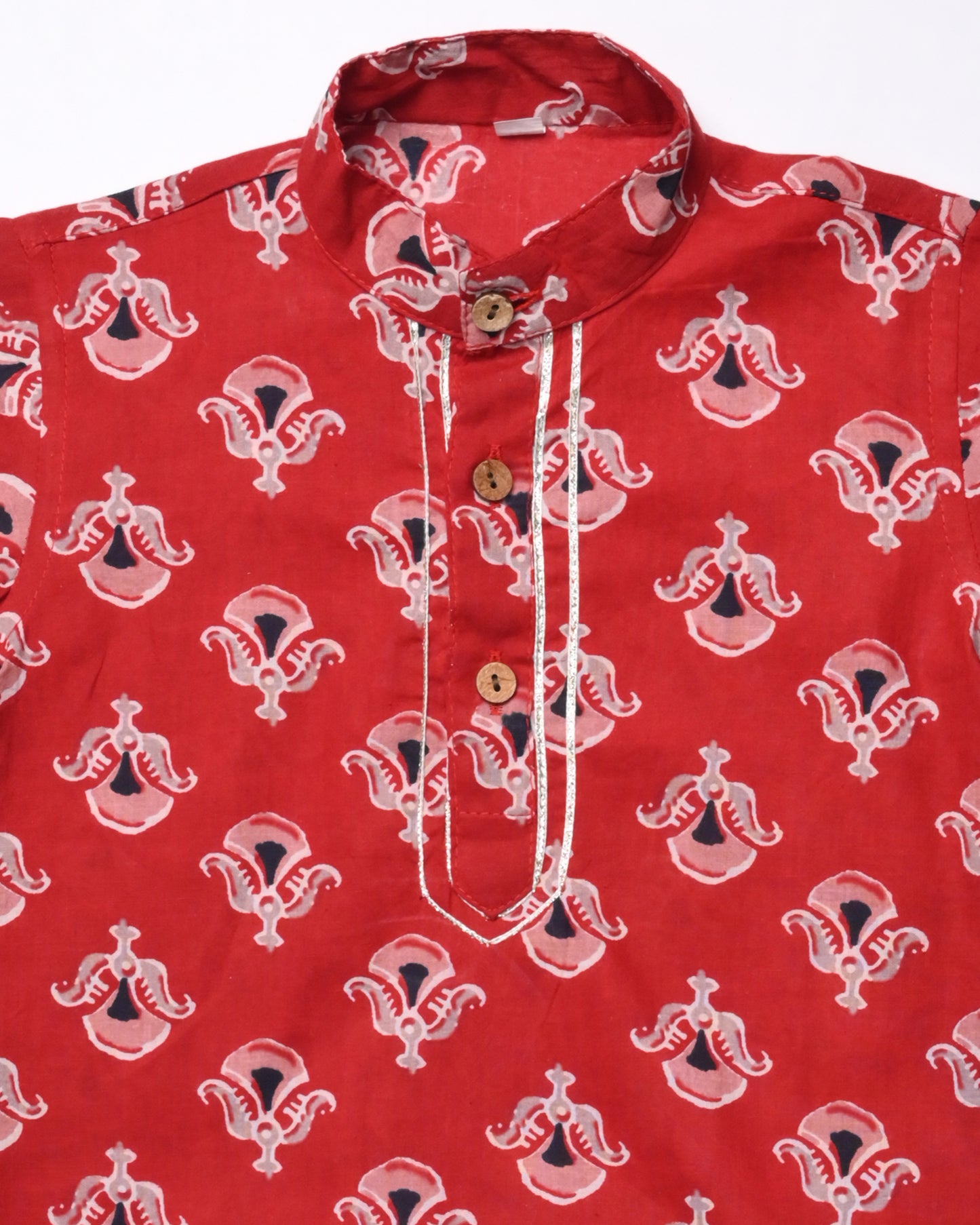 Mehroon red pure cotton kurta and dhoti