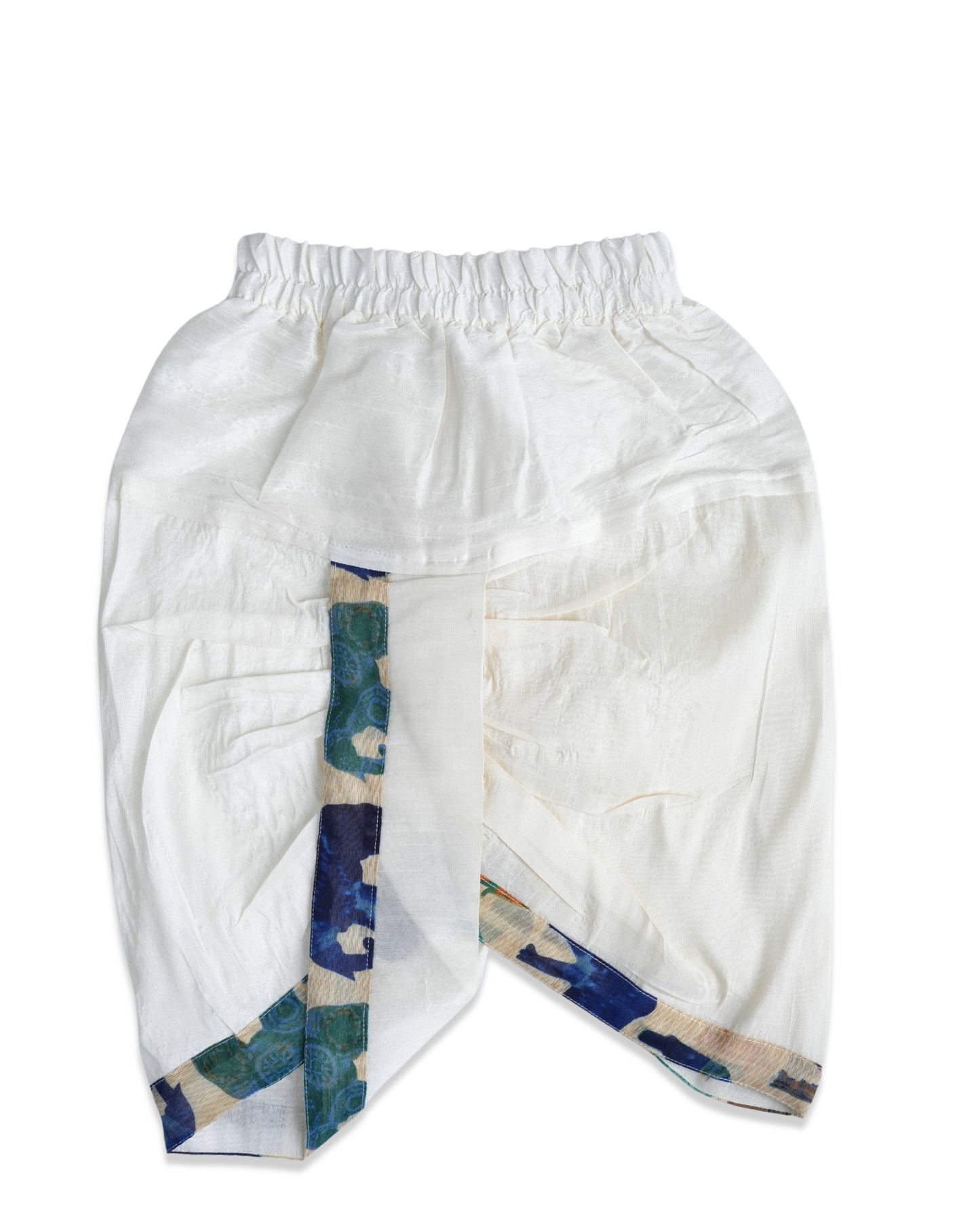 Elephant silk kurta and dhoti set