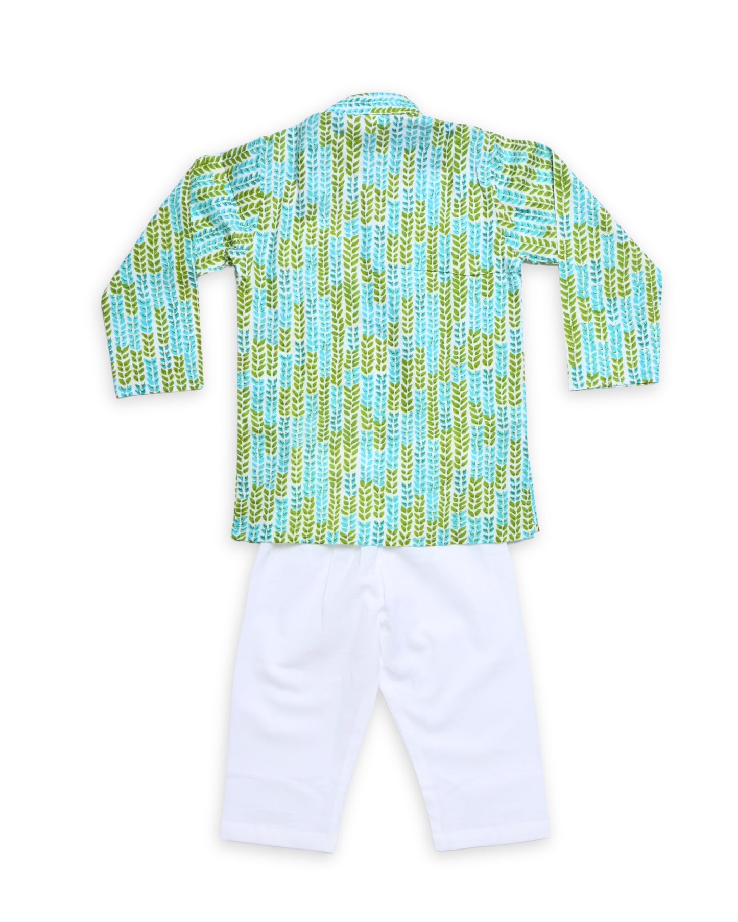 Blue Pea Three piece (jacket, kurta and pajama) set for boys