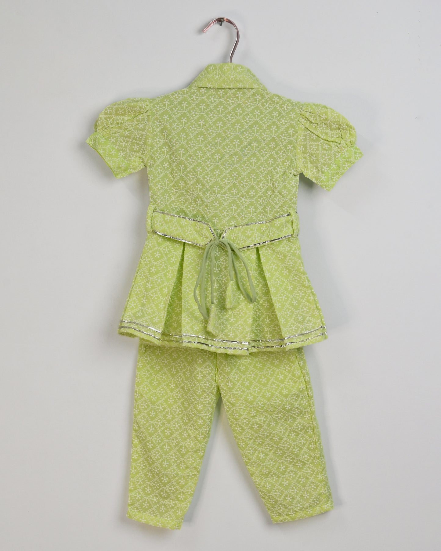 Elaichi Chikankari coord set for girls