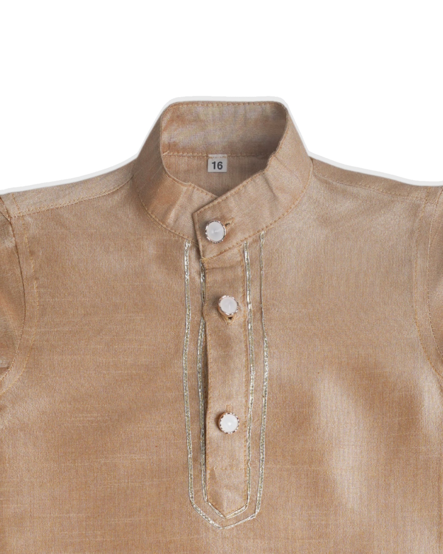 Faun dupion silk kurta and dhoti for boys