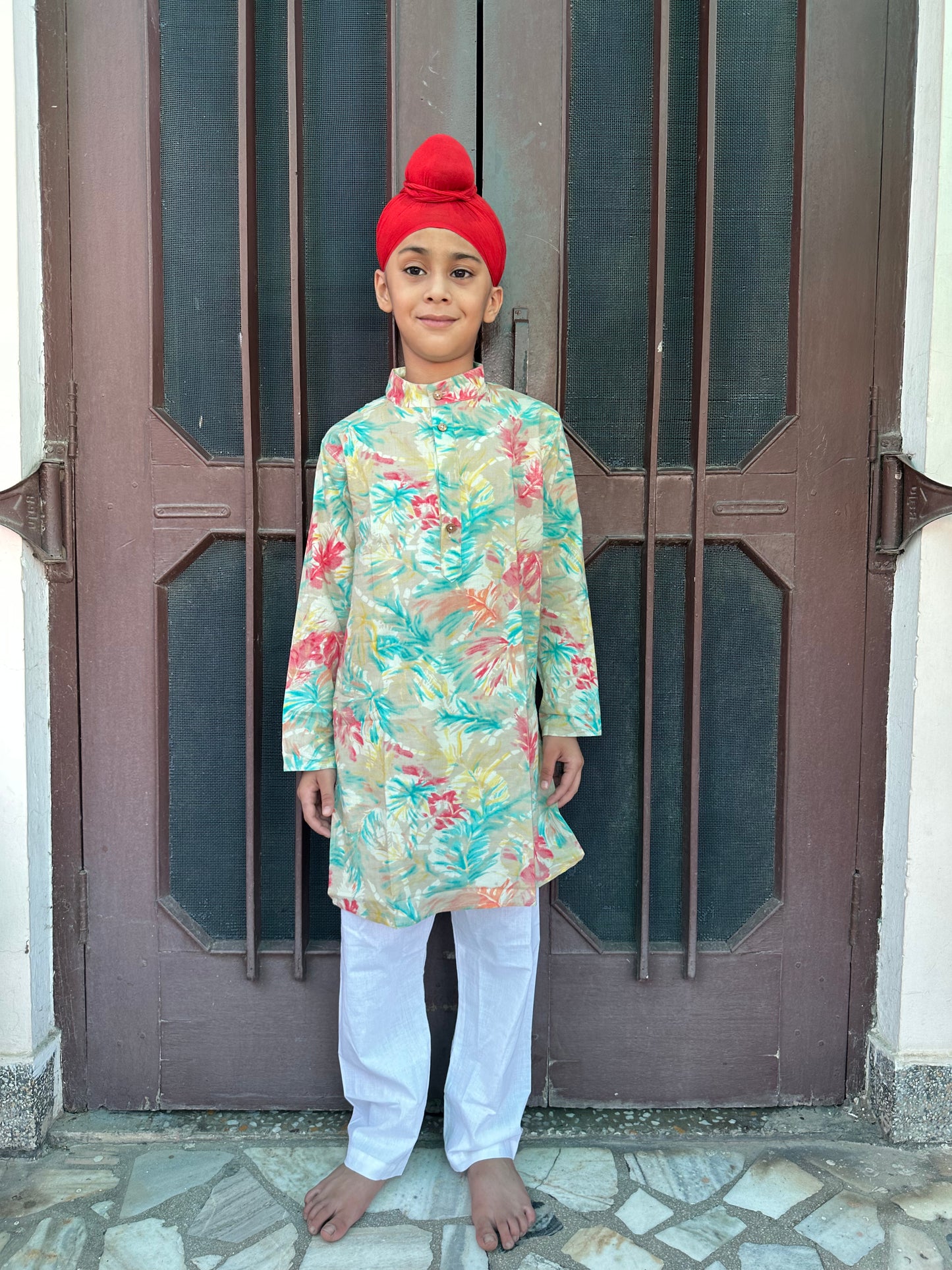 Elegant feather boys pure cotton kurta pyjama-age 1 to 18 years