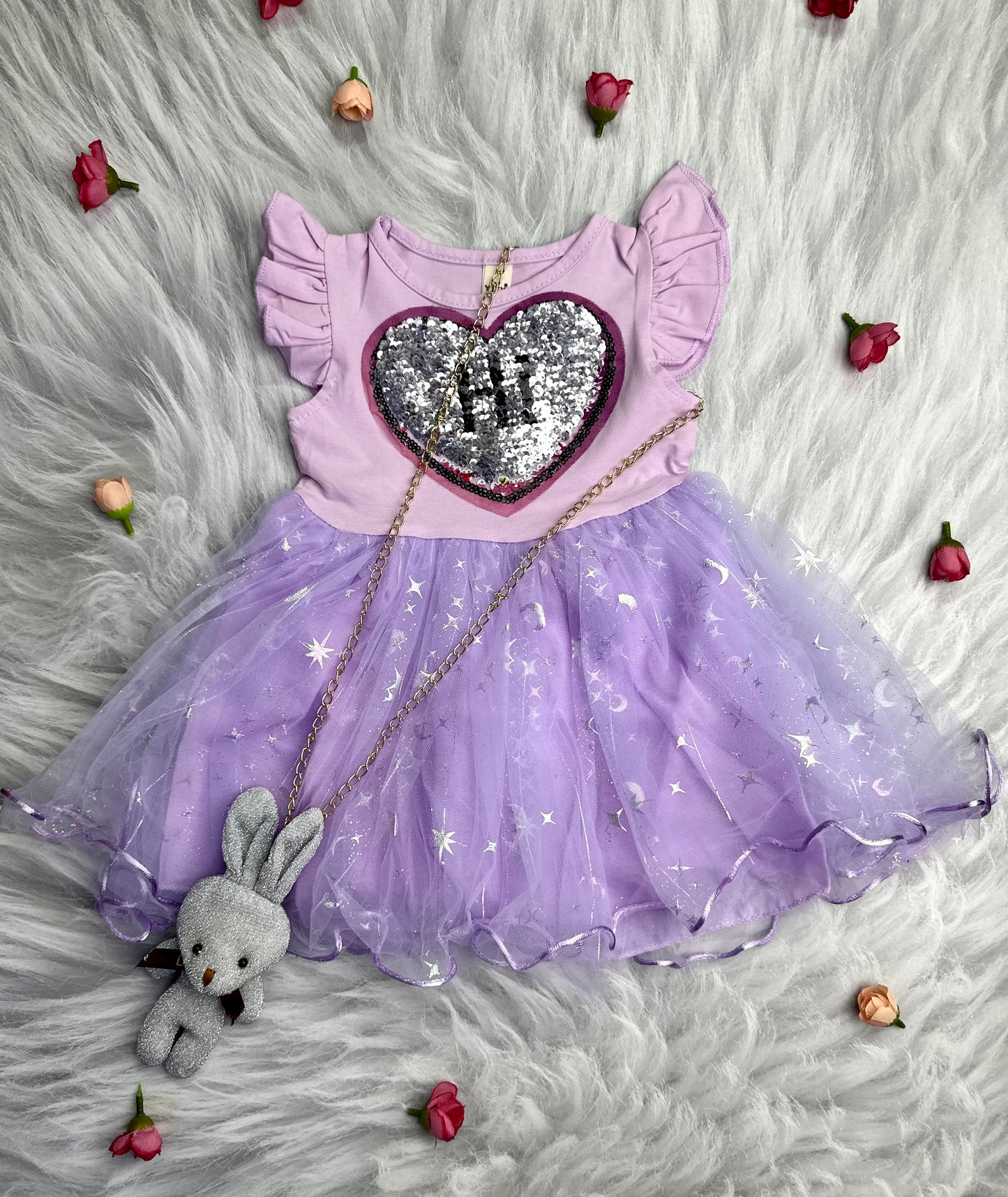 Purple dream frock dress for girls