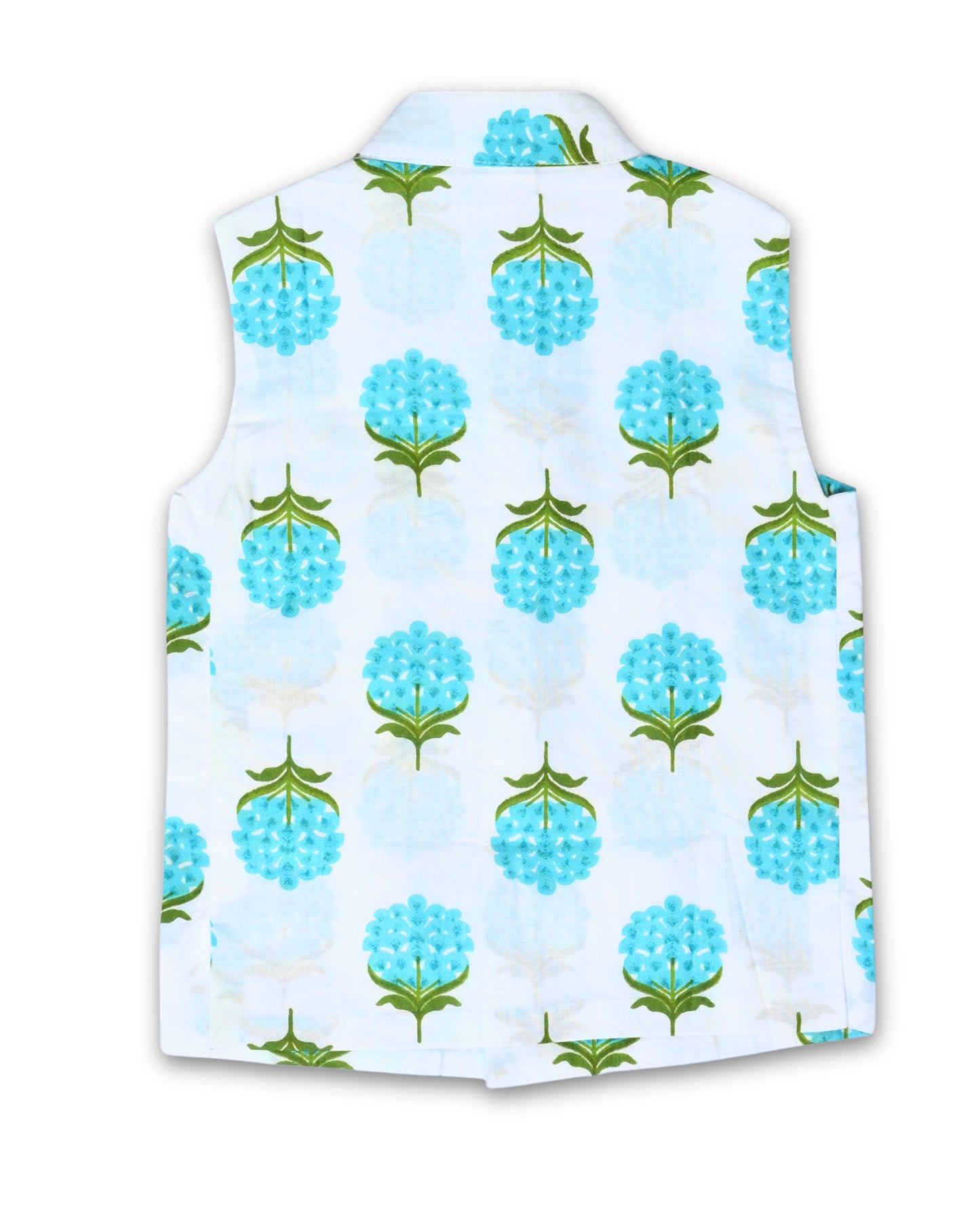 Blue Pea Three piece (jacket, kurta and pajama) set for boys