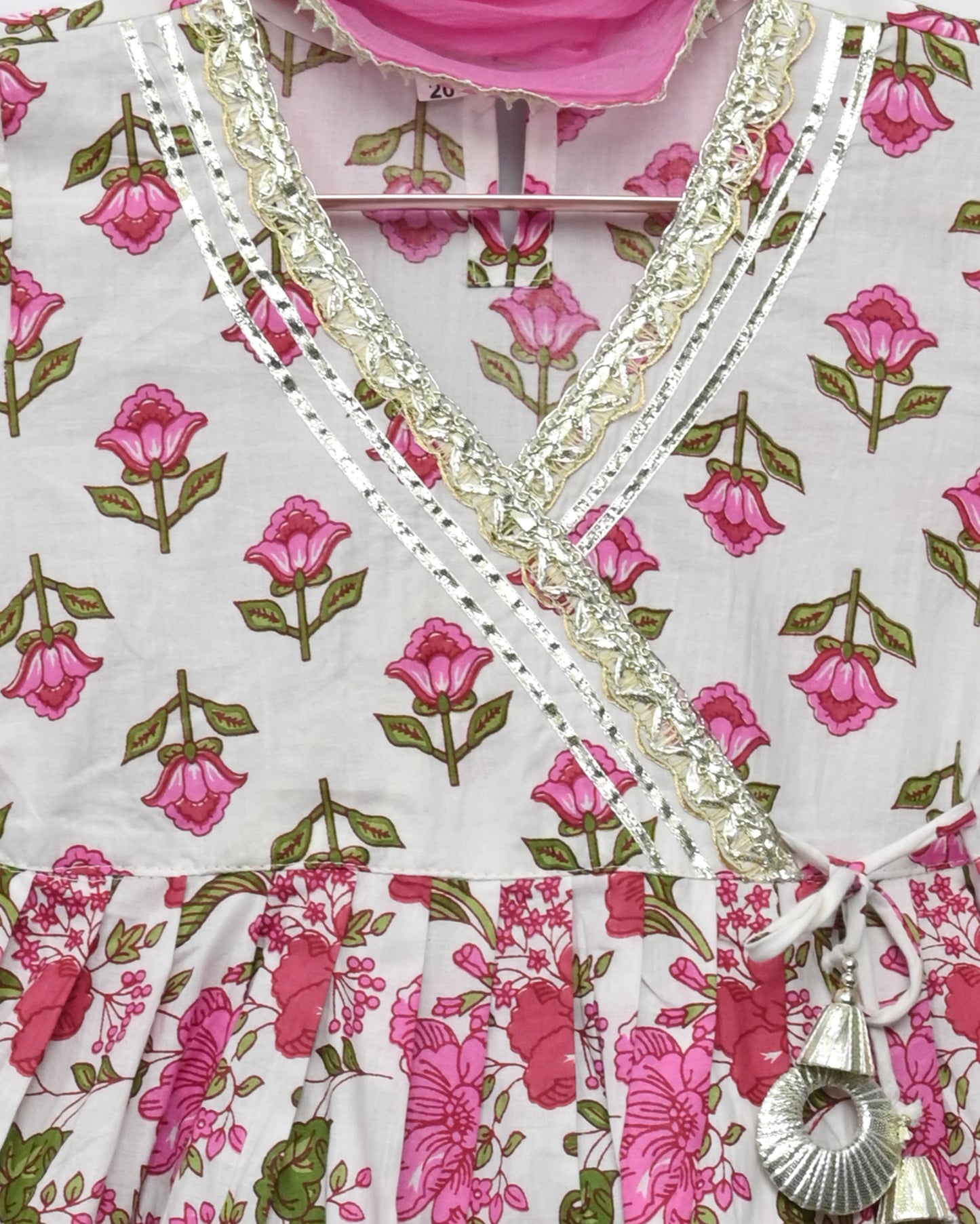 Rosey floral garara set with duppata