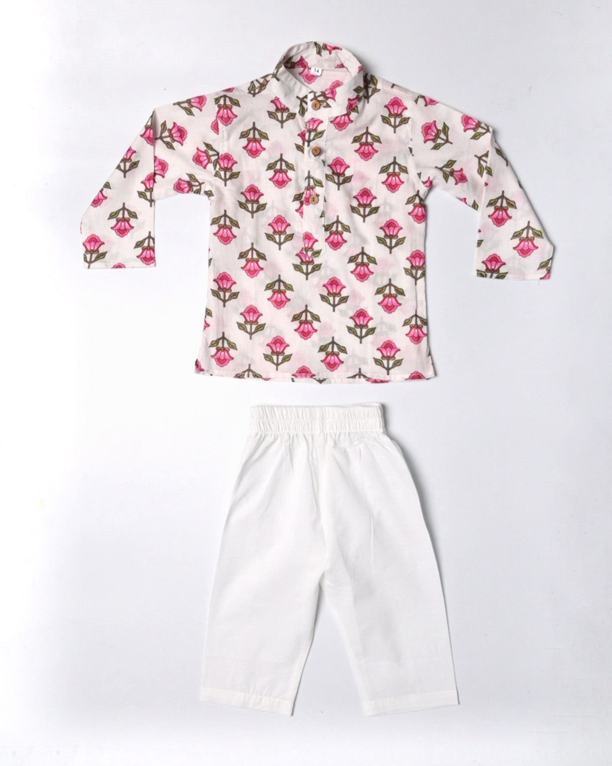 Rosey floral Three piece (jacket, kurta and pajama) set for boys
