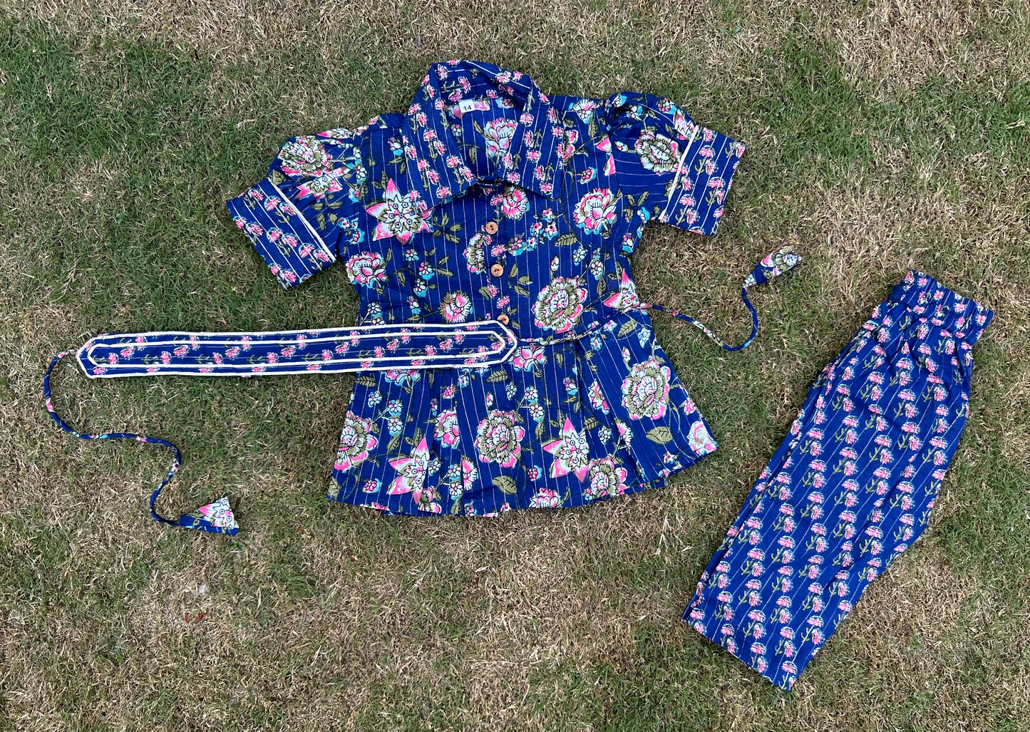 Dark blue pure cotton coord set -age group 6 months -16 years