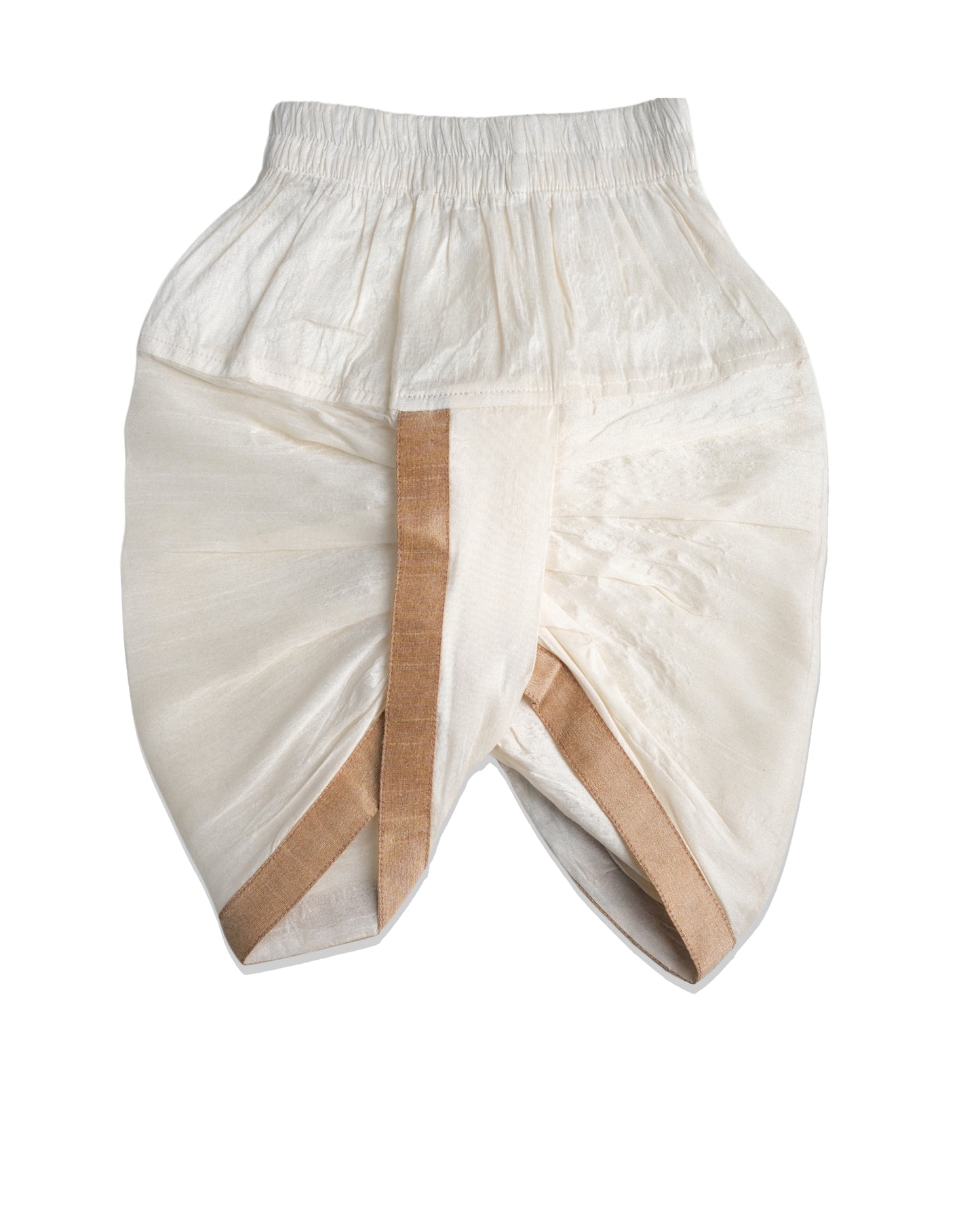 Faun dupion silk kurta and dhoti for boys