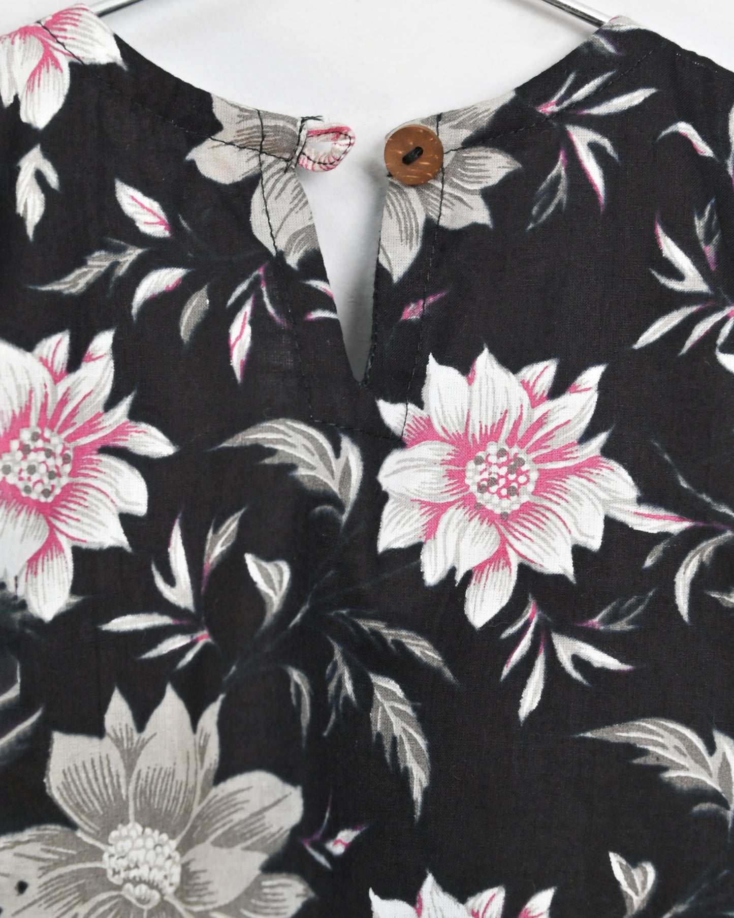 Black floral garara set with duppata