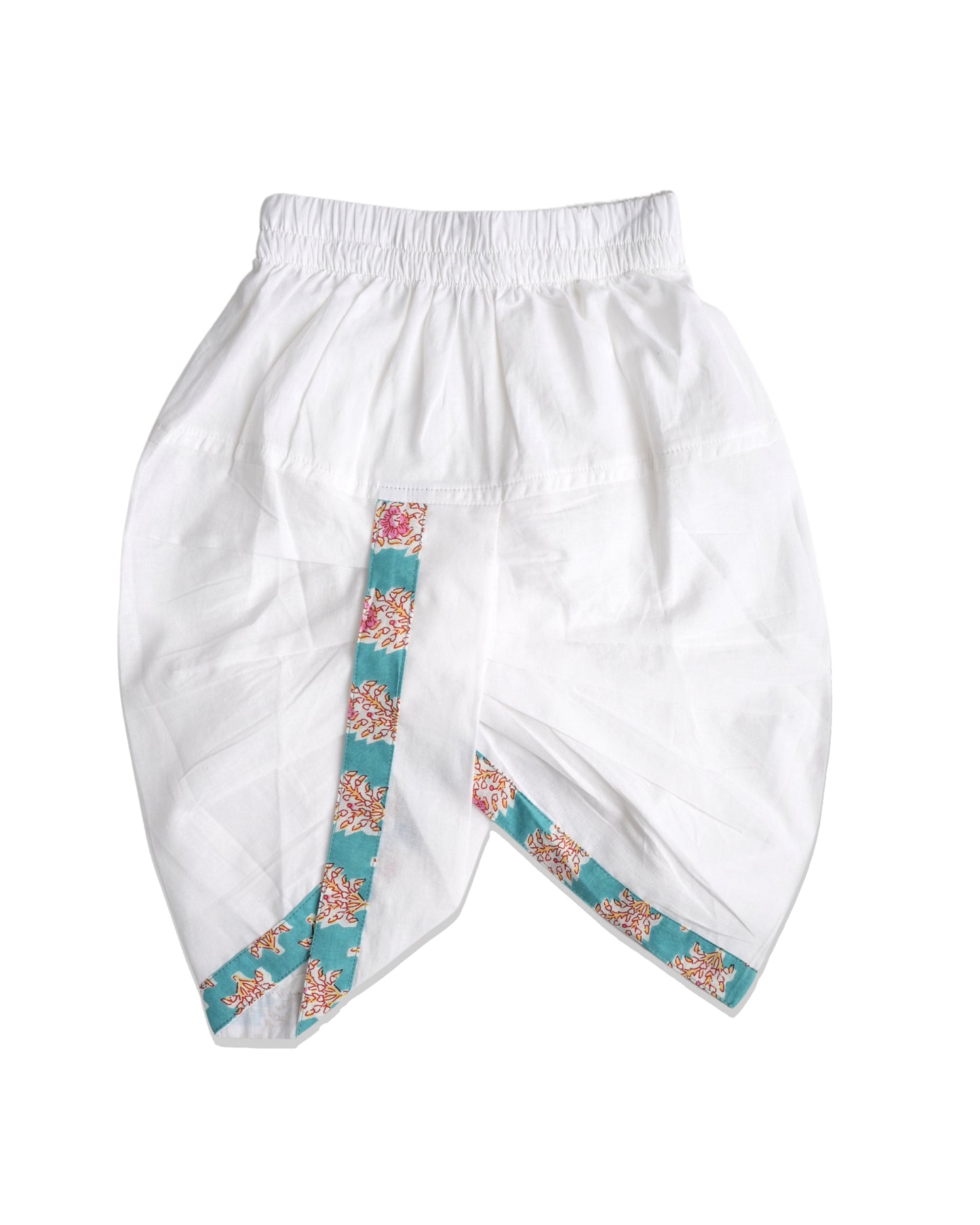 Cotton candy sky pure cotton kurta with dhoti
