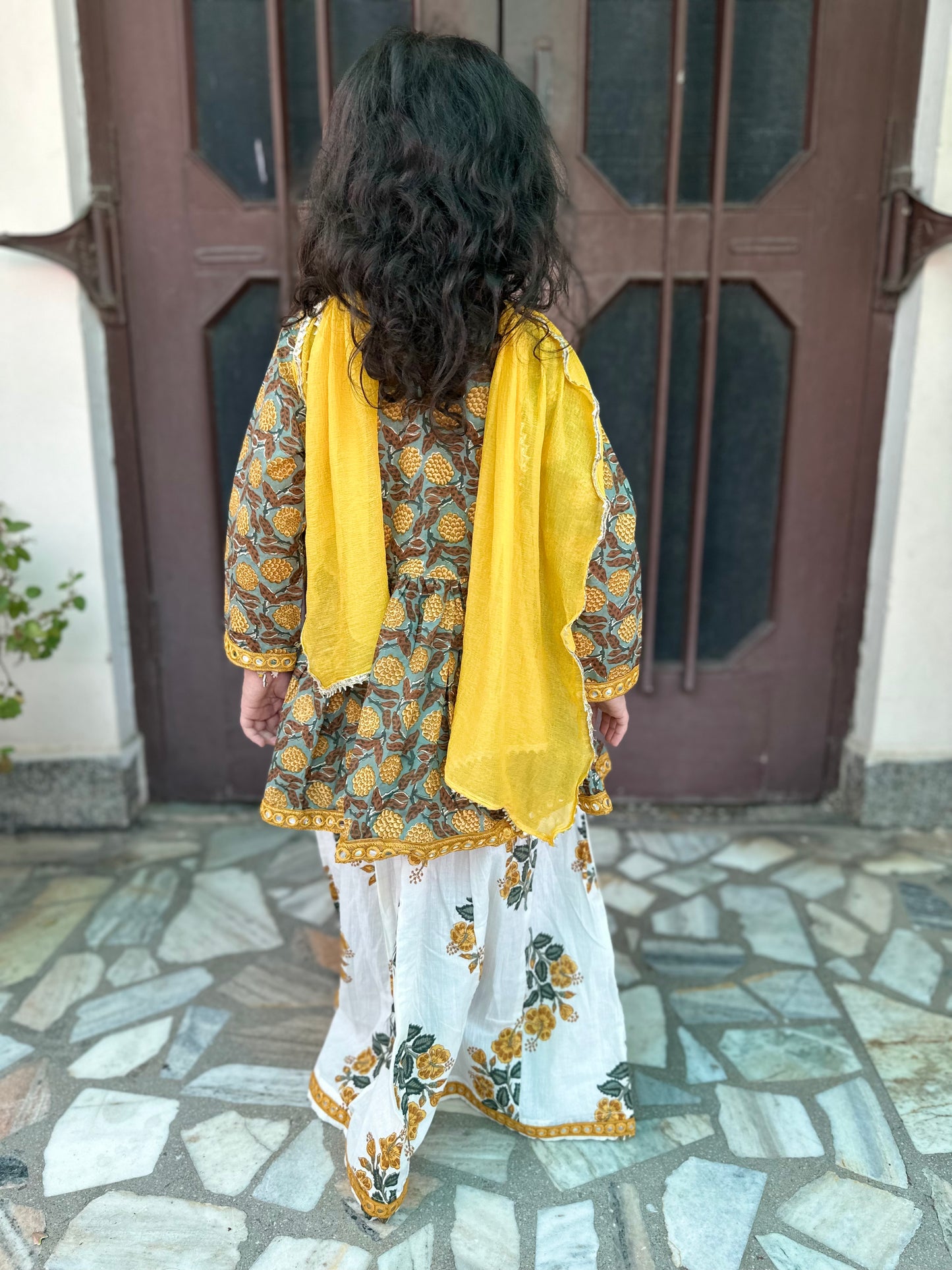 Honey bee kids ethnic wear pure cotton lehenga set-age 6 months to 18 years