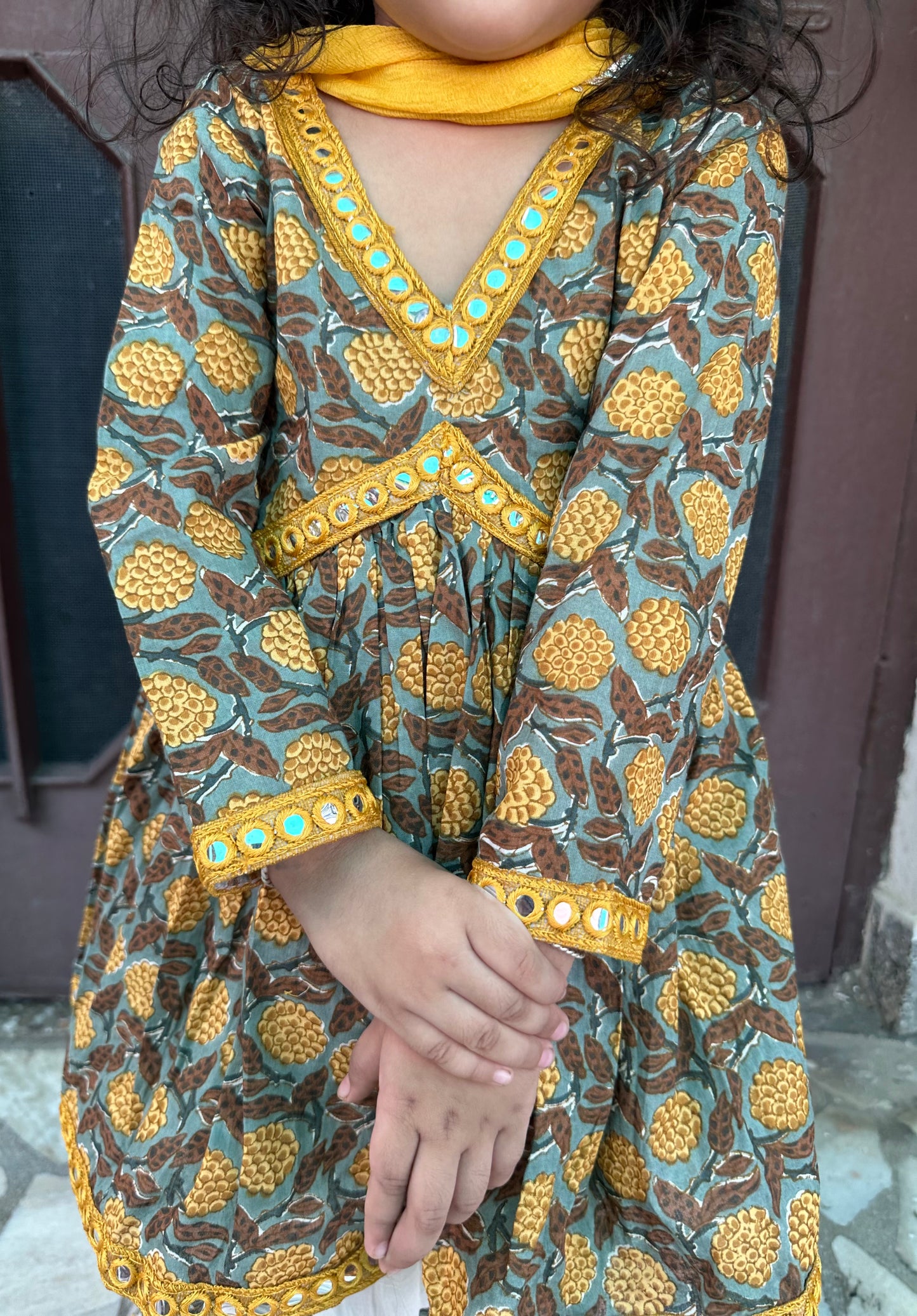Honey bee kids ethnic wear pure cotton lehenga set-age 6 months to 18 years