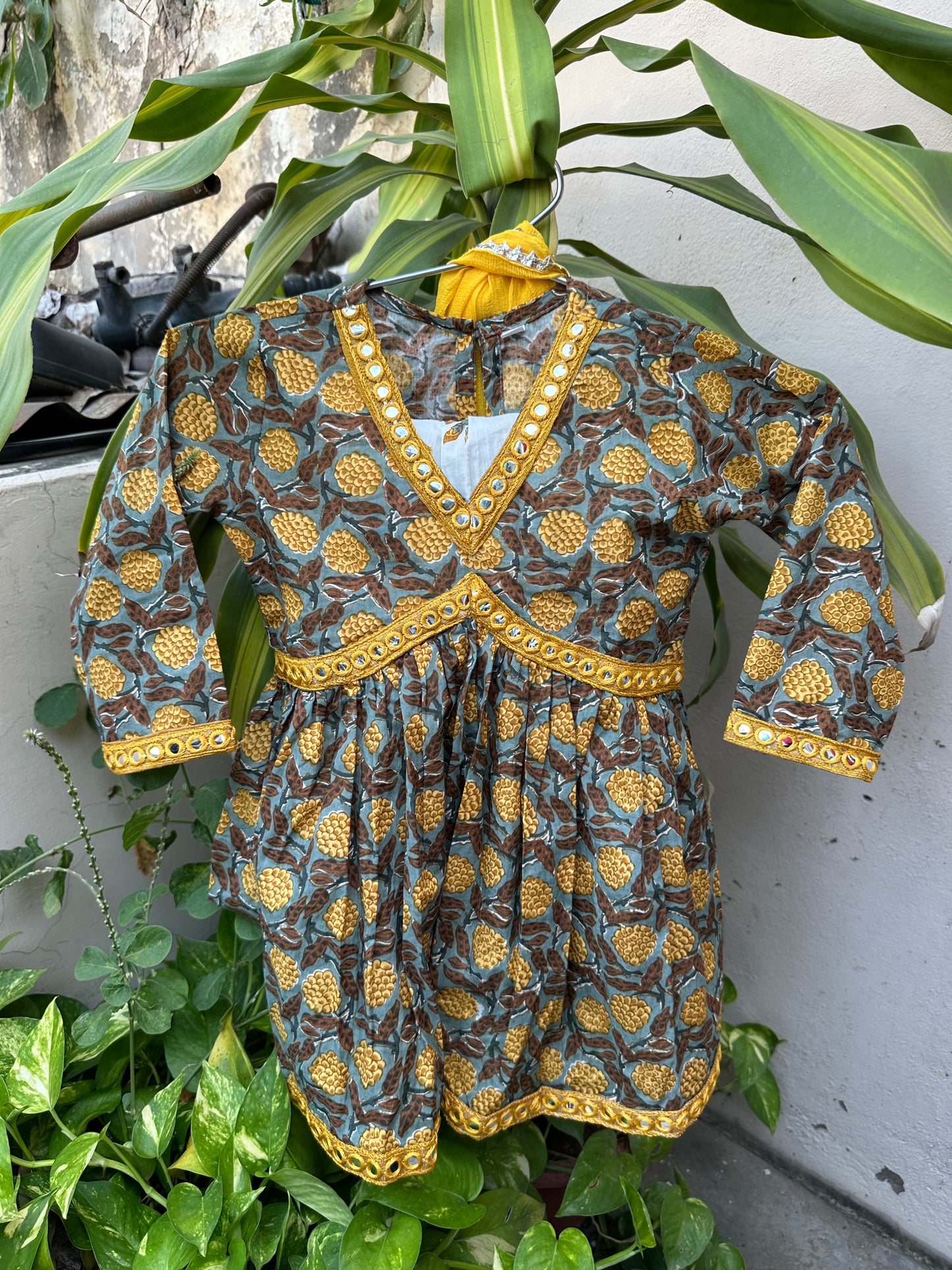 Honey bee kids ethnic wear pure cotton lehenga set-age 6 months to 18 years