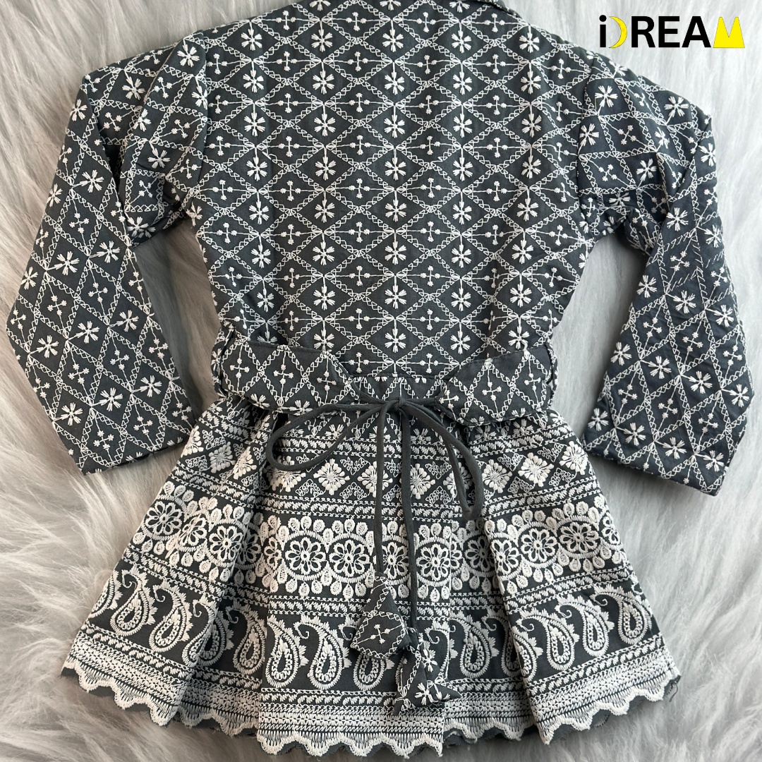 Chikankari coord set for girls-Age 1 to 16 years
