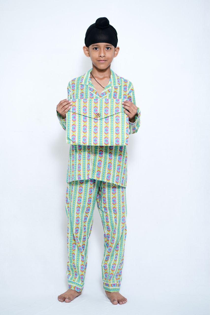 Color Lane Bag Premium Nightsuit For Kids