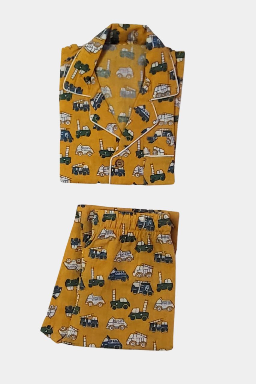 Firetruck Kids Pure cotton Bag Nightsuit