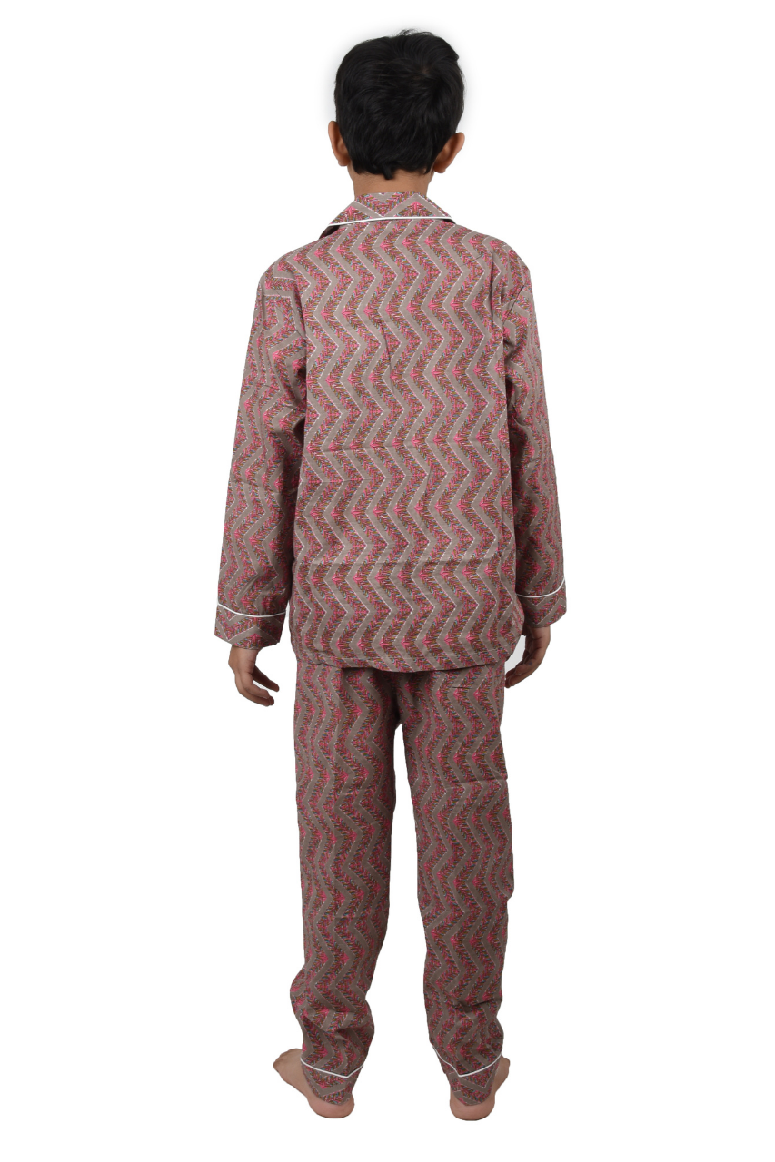 Grey Pink Ziggy Kids Bag Premium Nightwear