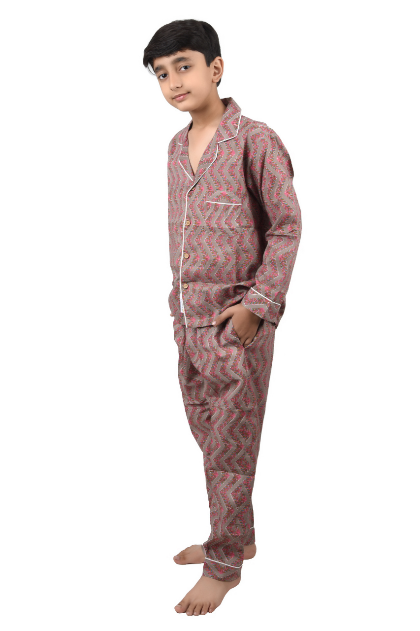 Grey Pink Ziggy Kids Bag Premium Nightwear