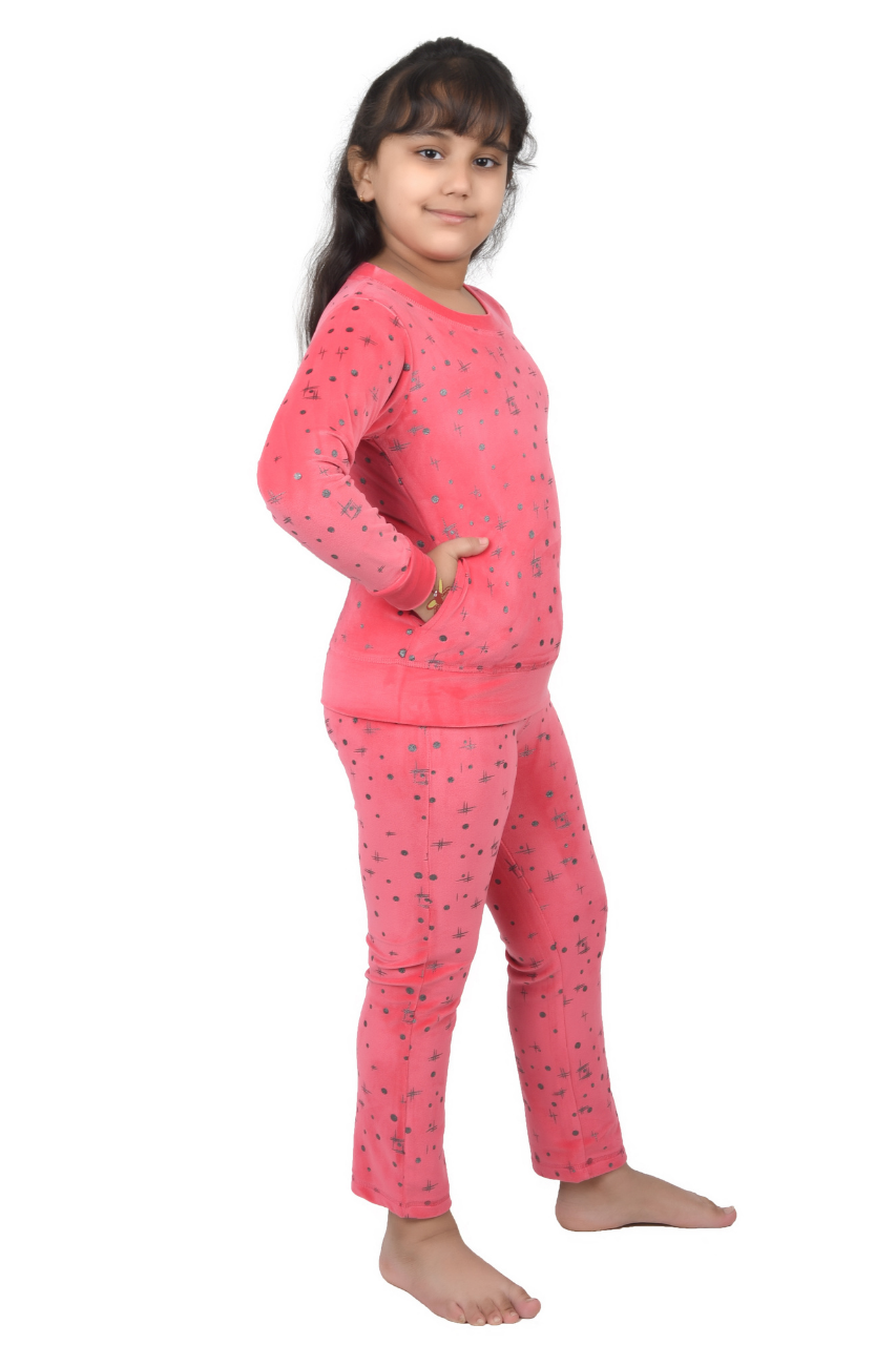 Pink Velvet Unisex Co-ord set