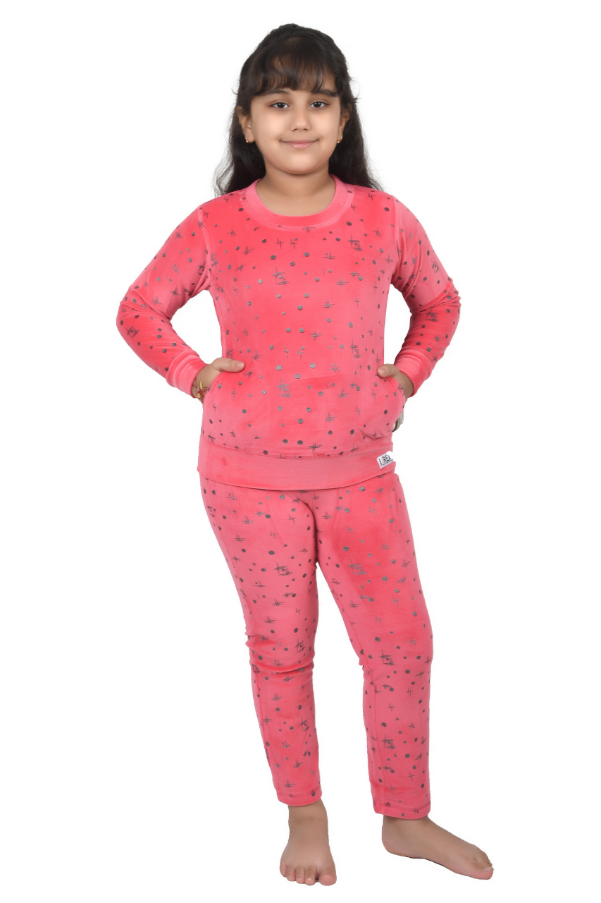 Pink Velvet Unisex Co-ord set