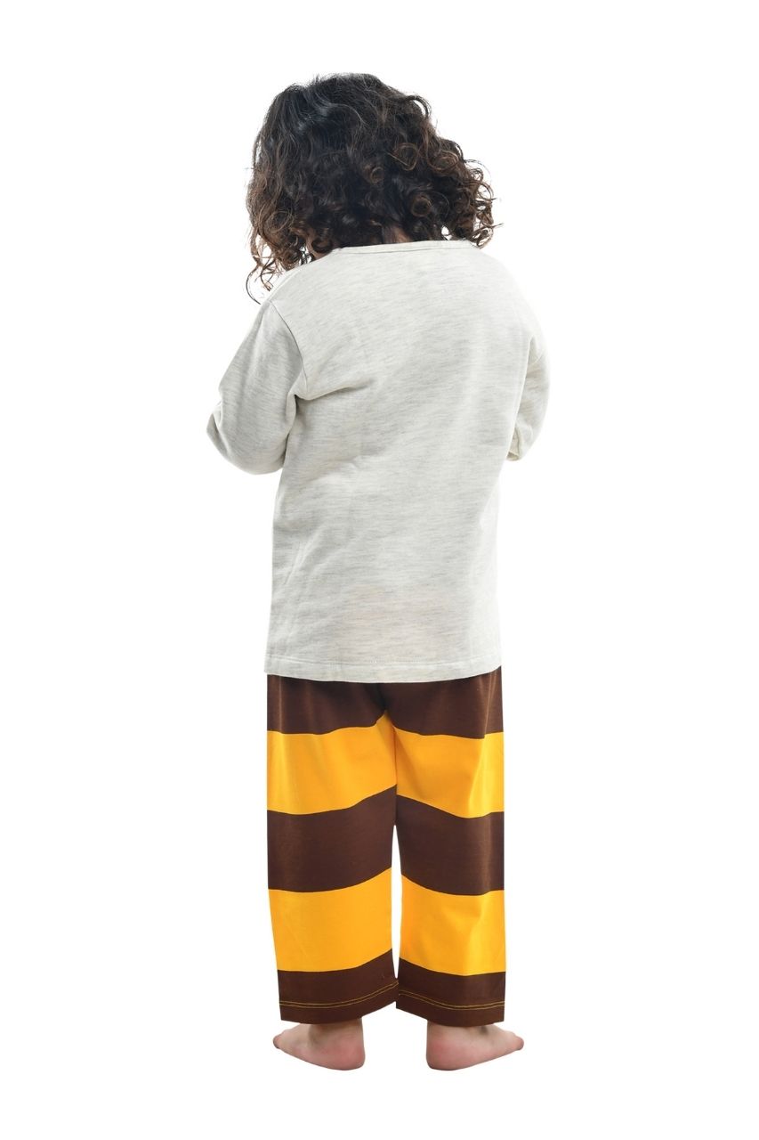 Bumble Bee Co-ord Set Nightwear-Full Sleeves