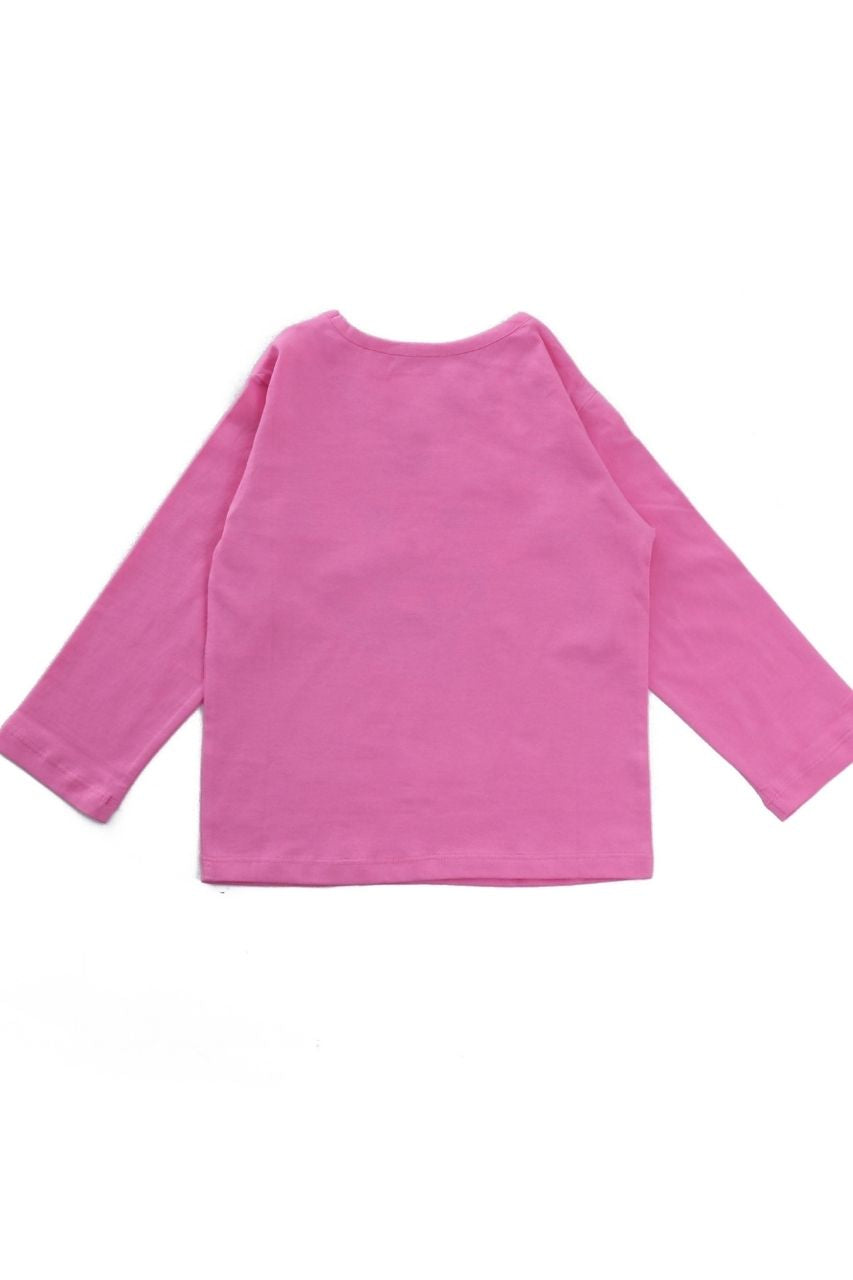 Pink Look Co-ord Set Nightwear-Full Sleeves