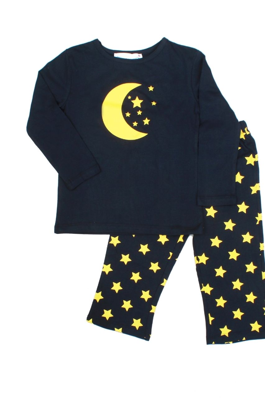 Moon Night Co-ord Set Nightwear-Full Sleeves
