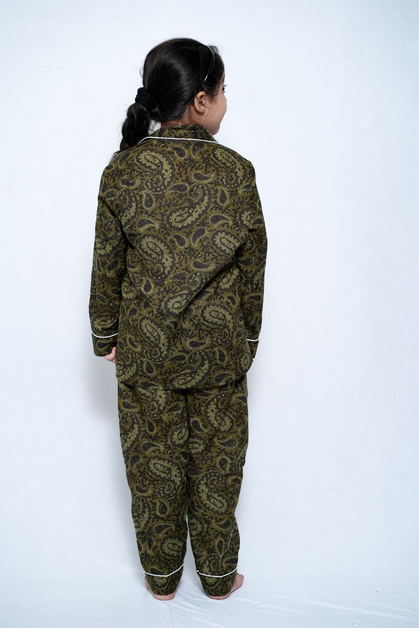 Olive Women Bag Premium Nightsuit For Kids