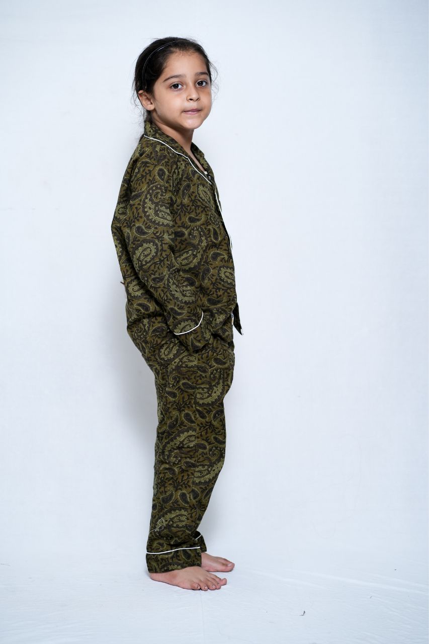 Olive Women Bag Premium Nightsuit For Kids