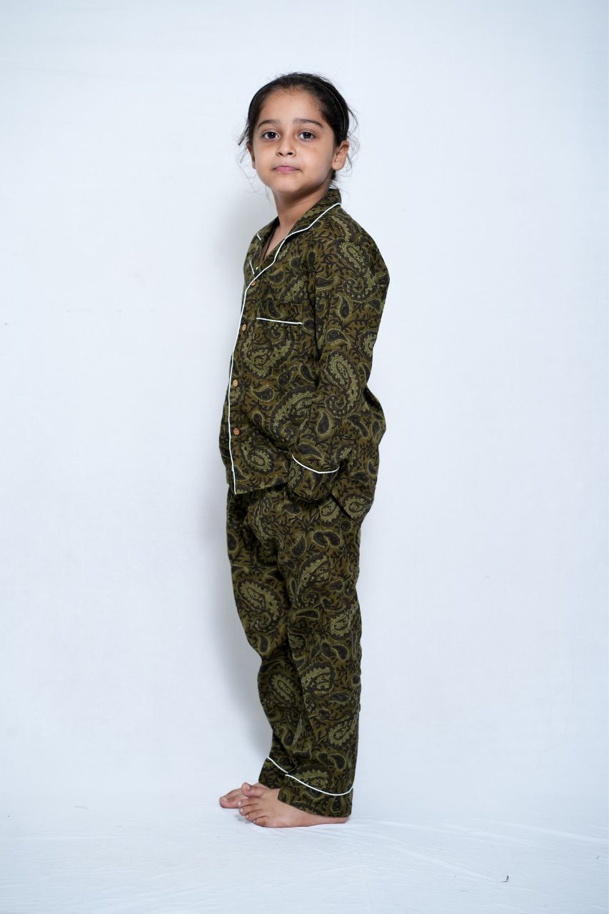 Olive Women Bag Premium Nightsuit For Kids