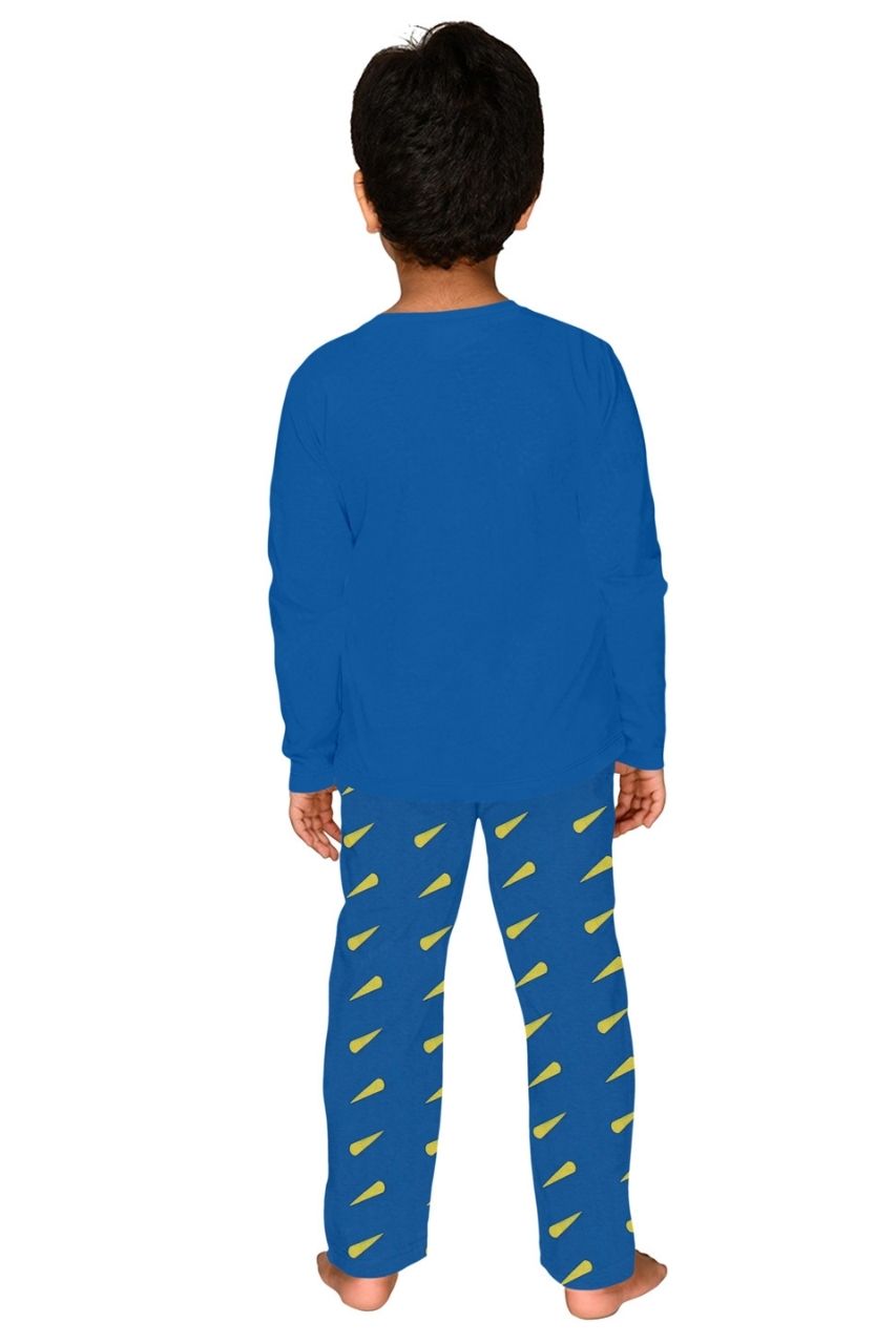 Blue Horse Co-ord Set Nightwear-Full Sleeves