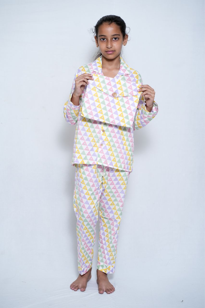 Trikona Bag Premium Nightsuit For Kids
