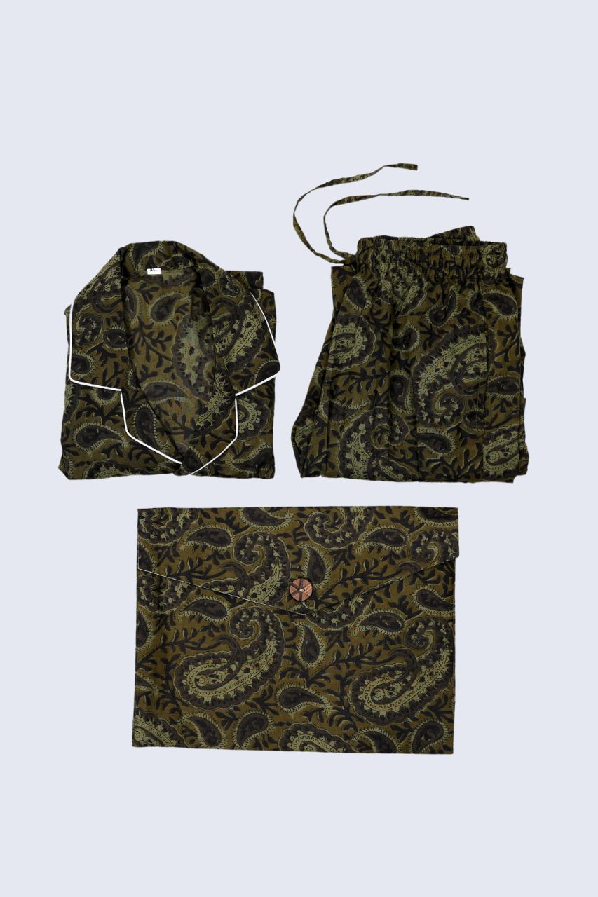 Olive Women Bag Premium Nightsuit For Kids